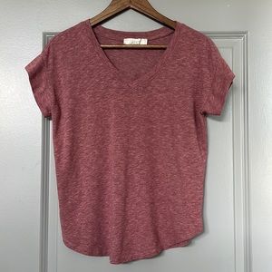 Loft v-neck red shirt size XS